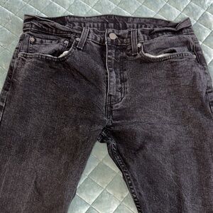 Men's Black Jeans Levi 502 34 inch waist 26 inch preowned